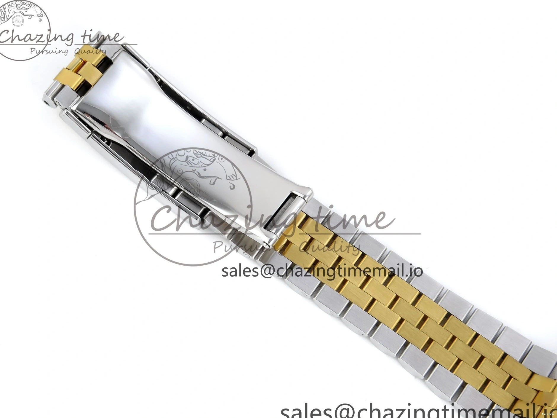 MiroTime 0109 Stretchable DateJust 36 126283RBR EWEF Best Edition Black Diamonds Dial on SS YG Jubilee Bracelet A 634